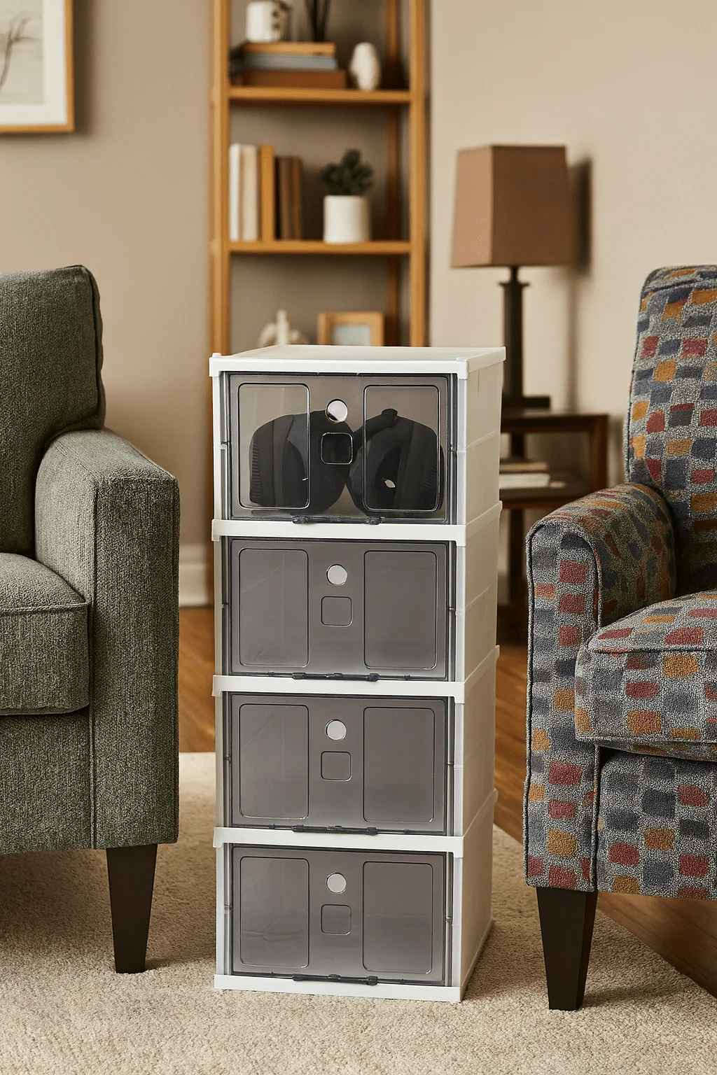 Stackable Transparent Shoe Storage Box Ⓢ